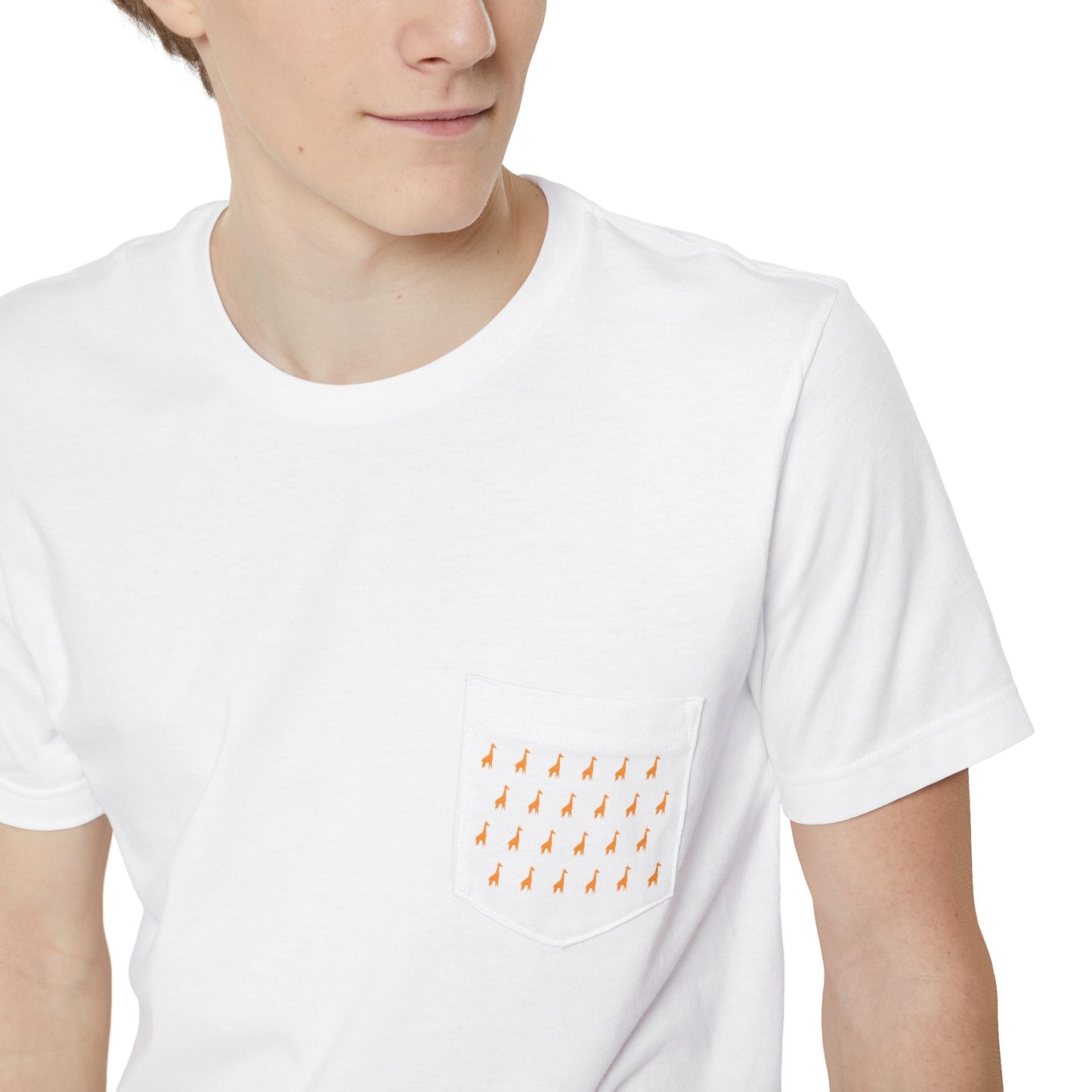 Minimal Giraffe Pocket T-Shirt | Pocket Tee, Giraffe Pattern