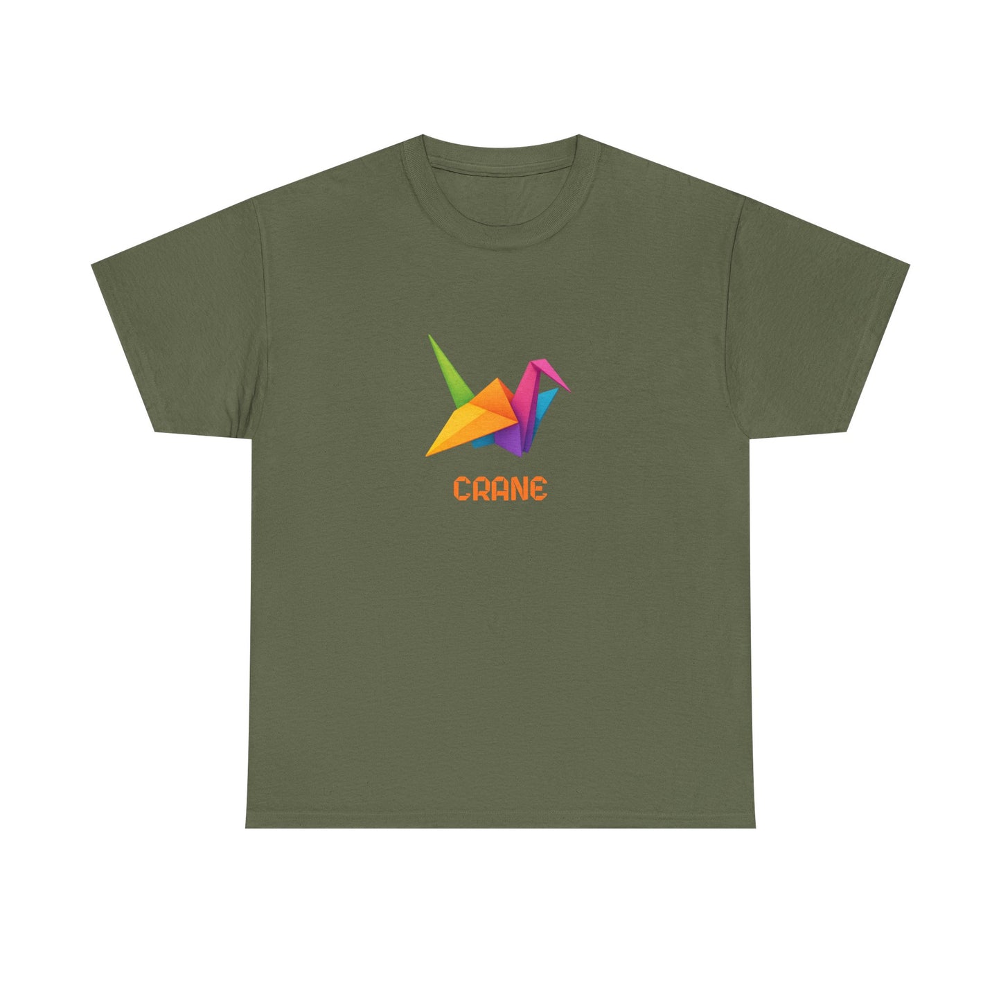 Origami Crane T‑Shirt, Colorful Paper Crane Graphic Tee