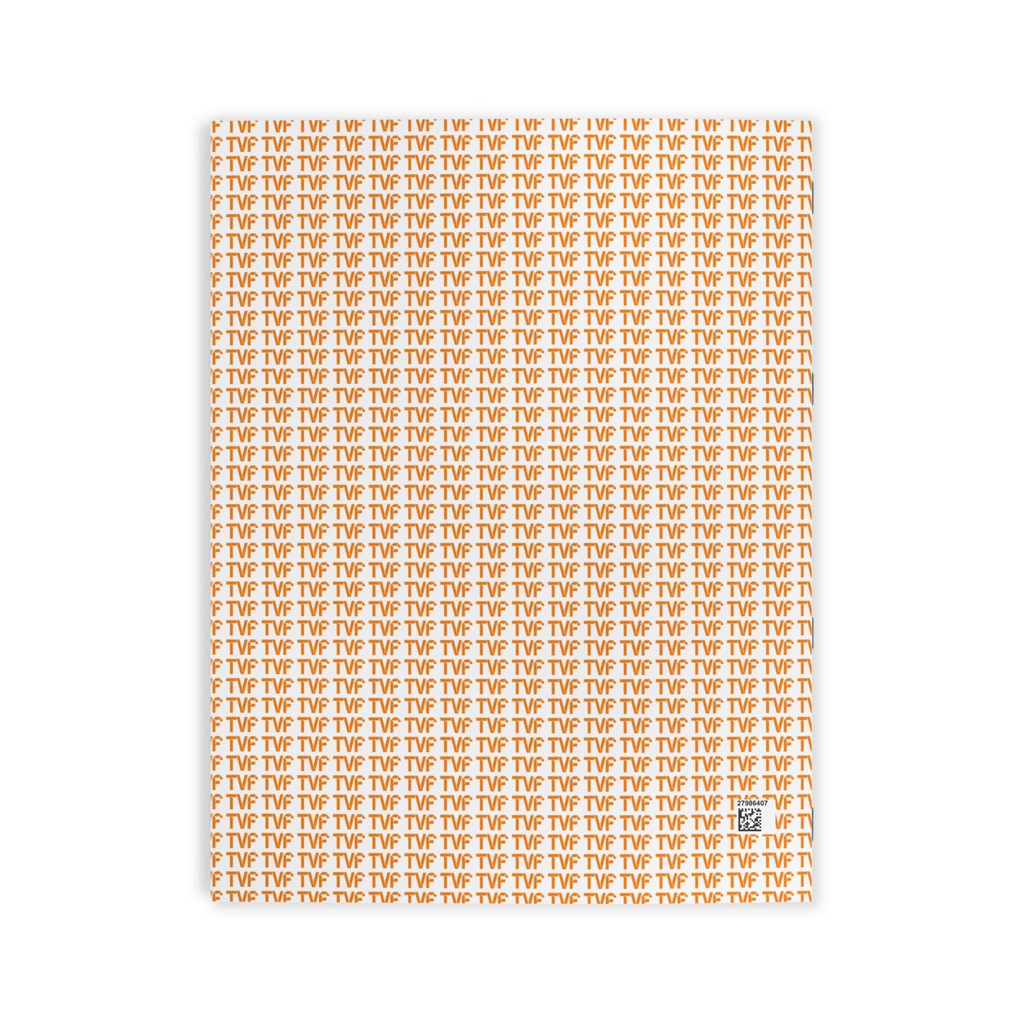 Minimalist Orange TVF Pattern with Giraffe Accent Notebook