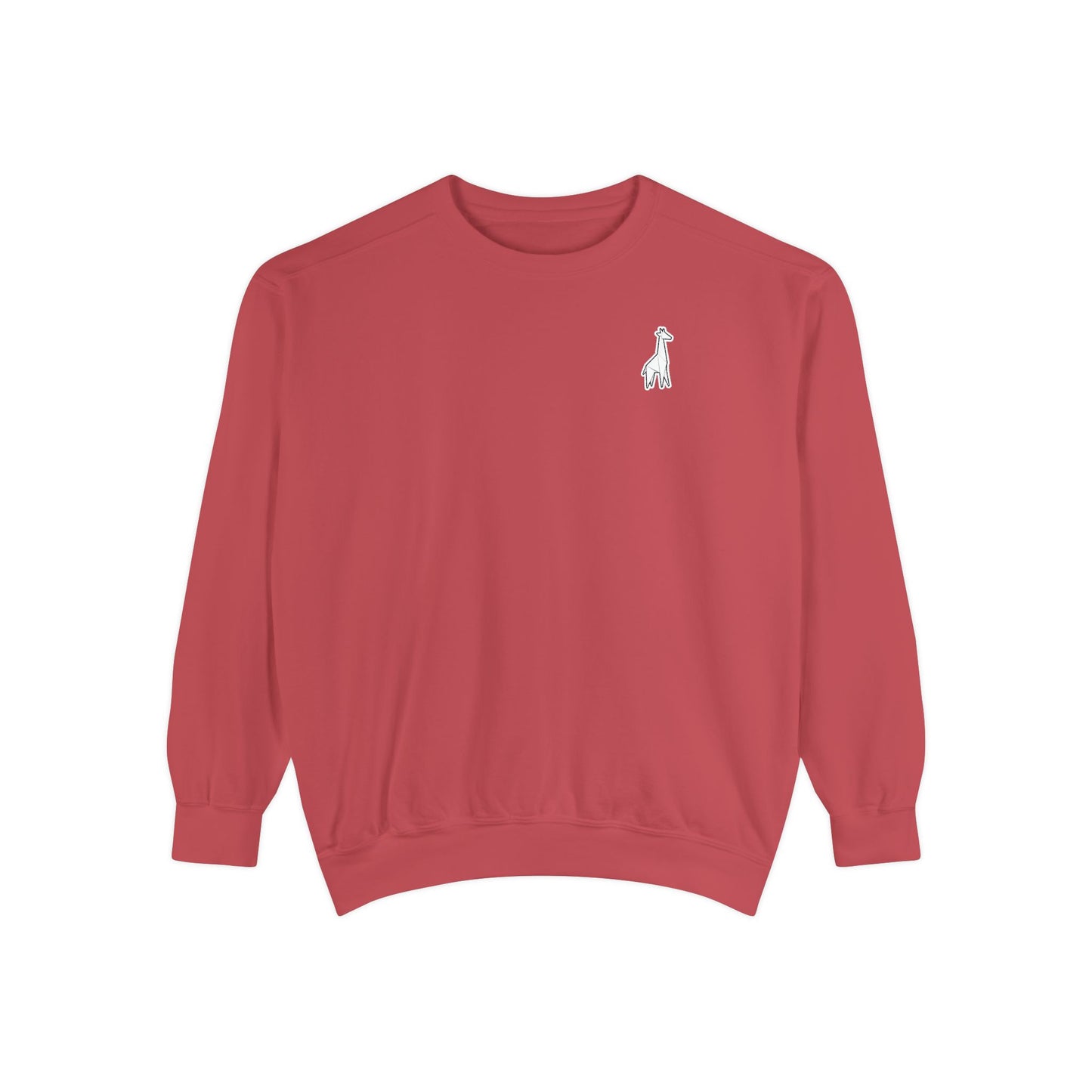 Minimalist TVF Logo Sweatshirt, Embroidered Giraffe & Circular Back Graphic