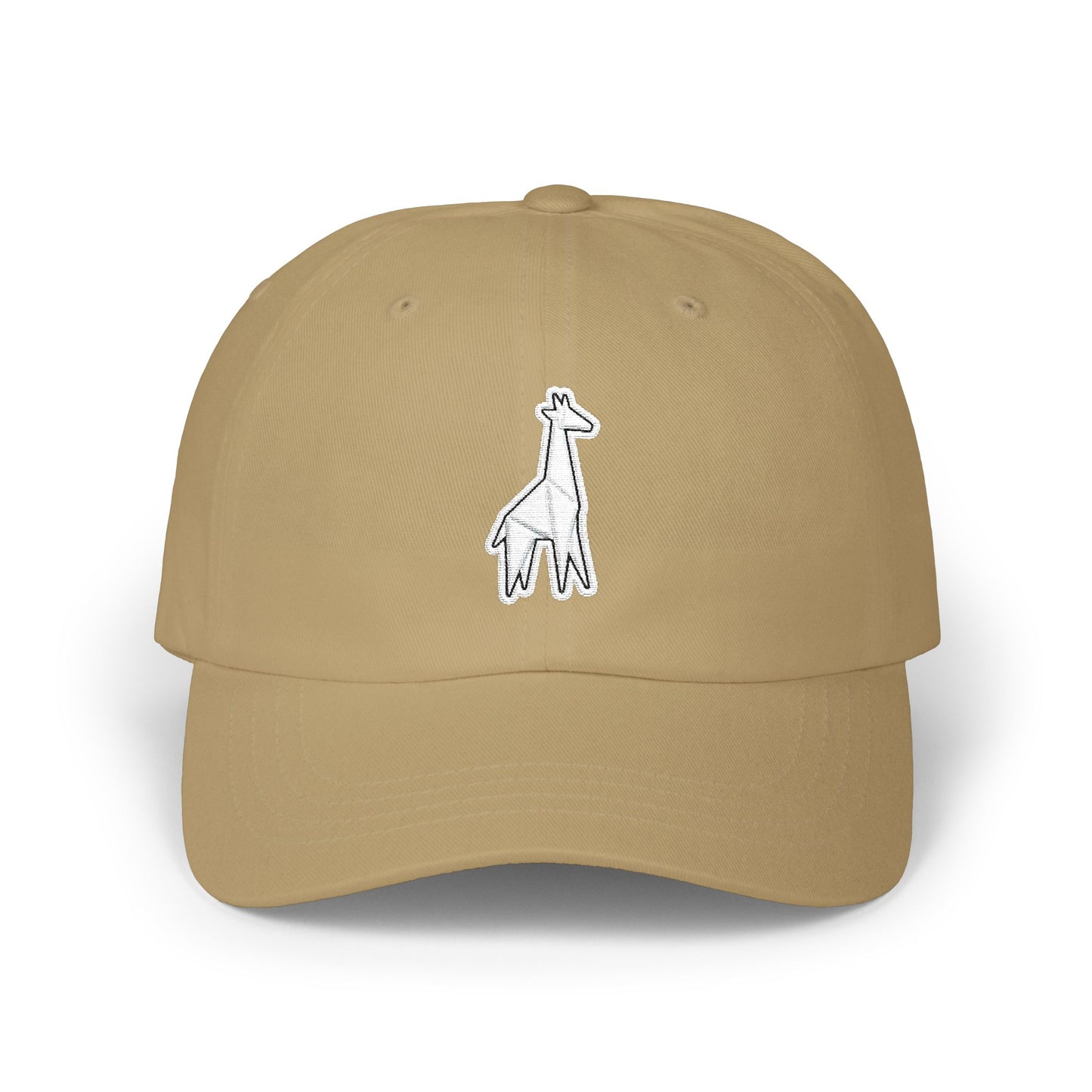 Giraffe Embroidered Dad Cap – Minimal Giraffe Baseball Hat