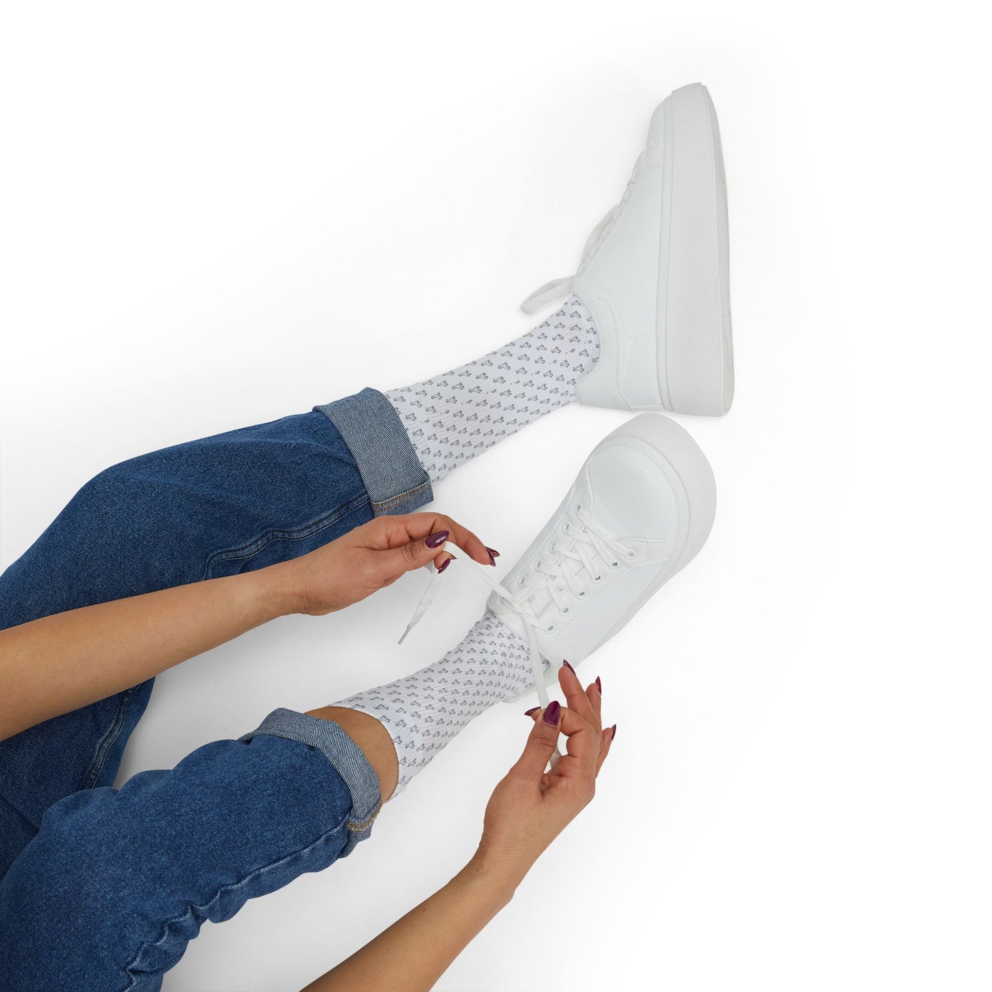 Origami Crane Socks, Crew Socks for Women & Men