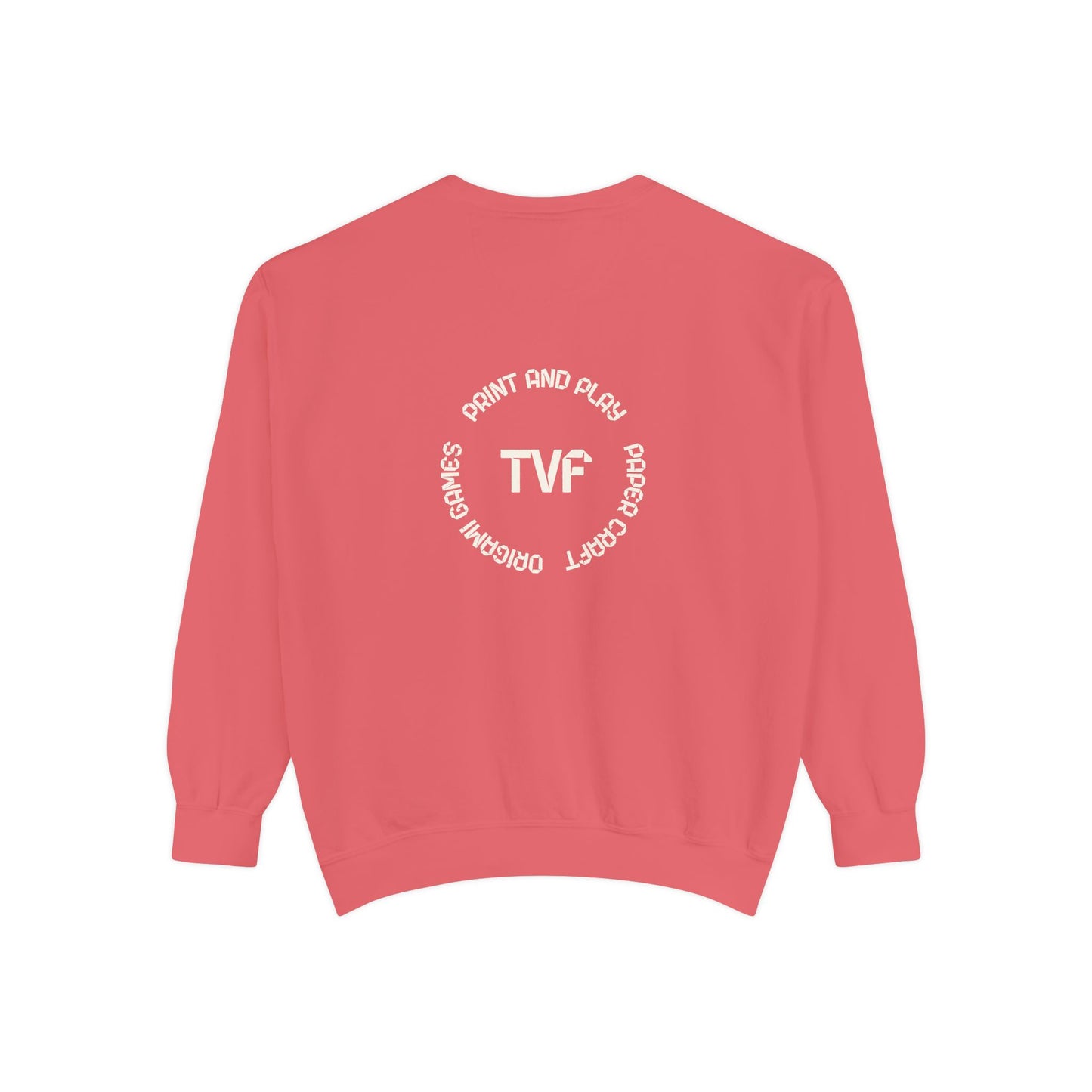 Minimalist TVF Logo Sweatshirt, Embroidered Giraffe & Circular Back Graphic