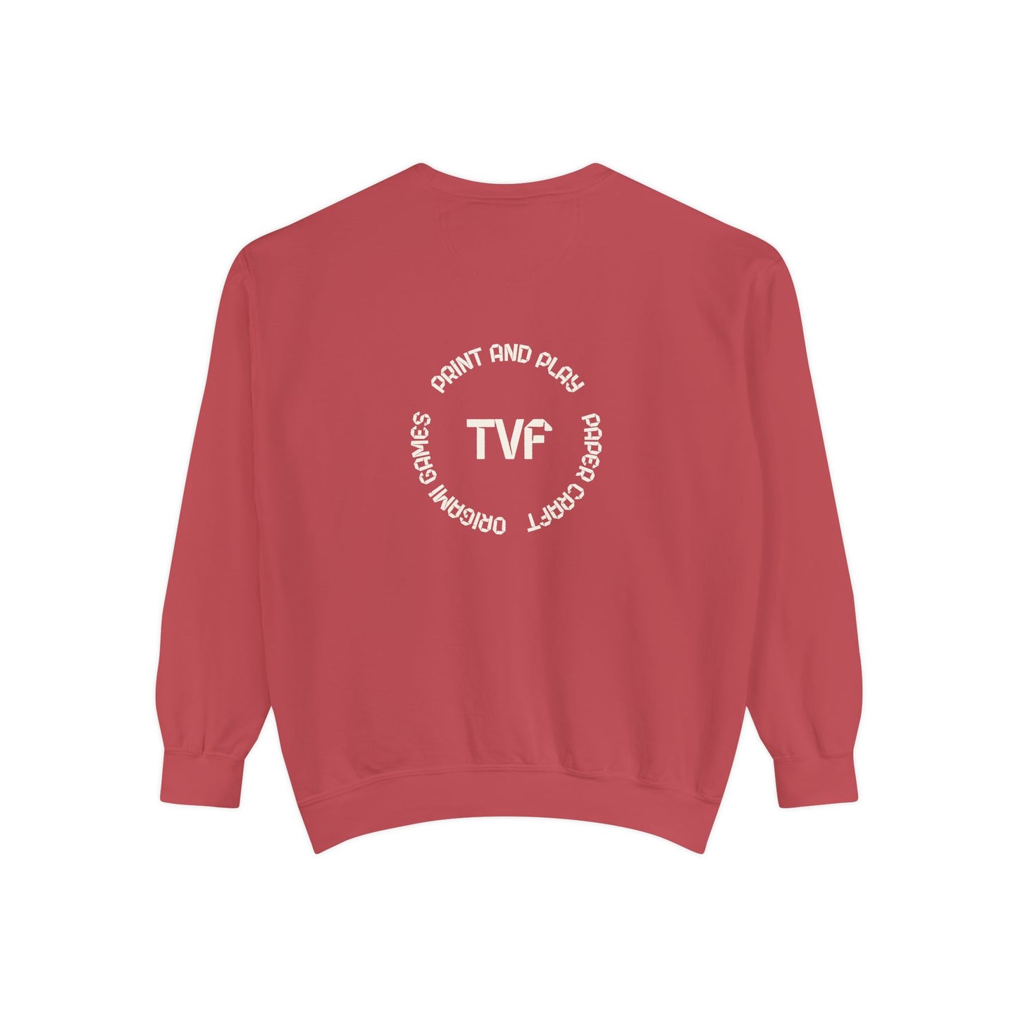 Minimalist TVF Logo Sweatshirt, Embroidered Giraffe & Circular Back Graphic