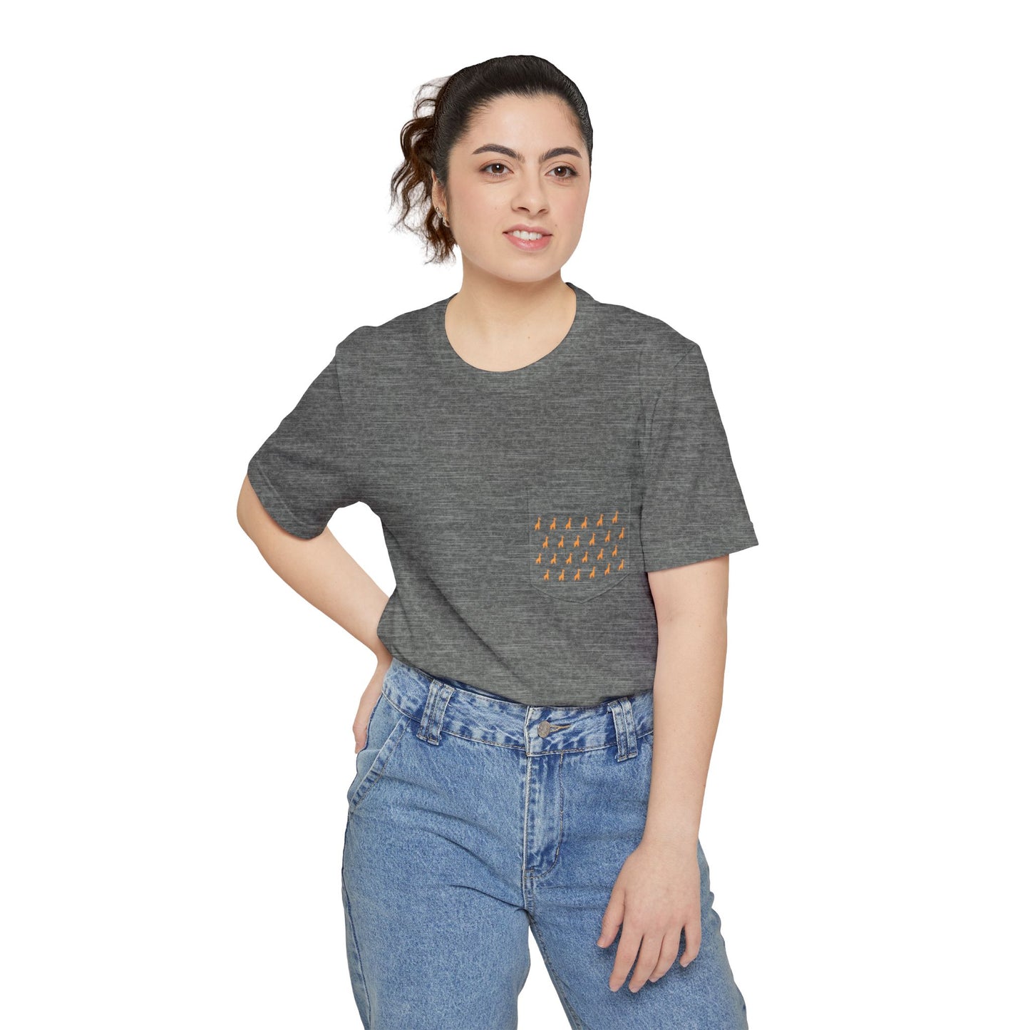 Minimal Giraffe Pocket T-Shirt | Pocket Tee, Giraffe Pattern