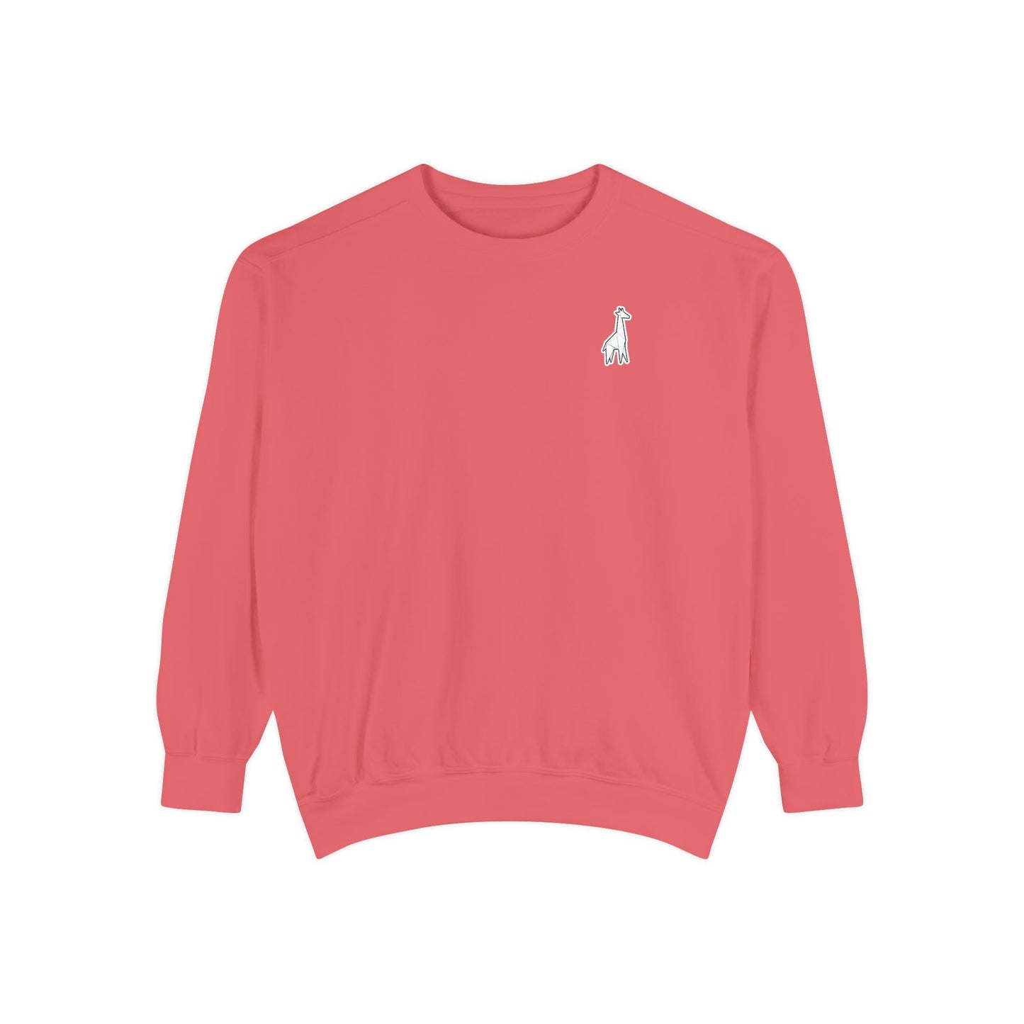 Minimalist TVF Logo Sweatshirt, Embroidered Giraffe & Circular Back Graphic