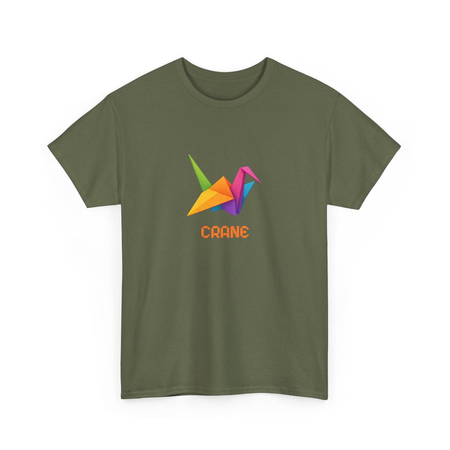 Origami Crane T‑Shirt, Colorful Paper Crane Graphic Tee