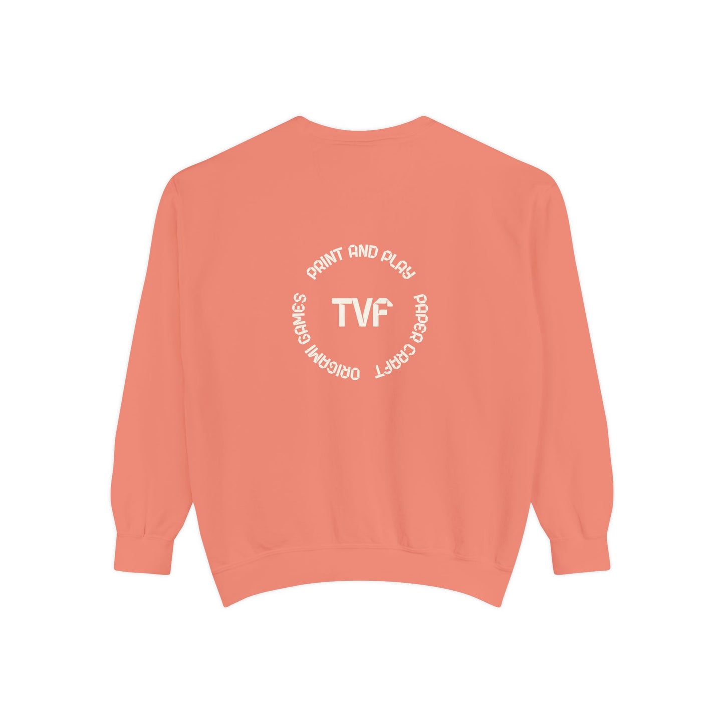 Minimalist TVF Logo Sweatshirt, Embroidered Giraffe & Circular Back Graphic