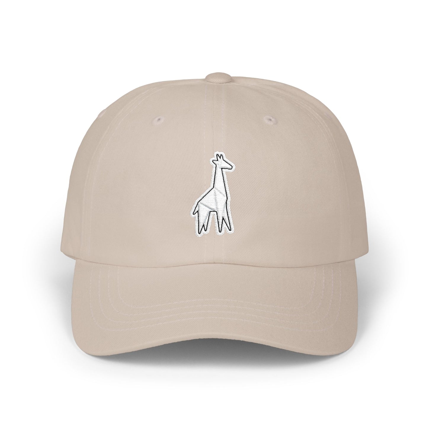 Giraffe Embroidered Dad Cap – Minimal Giraffe Baseball Hat