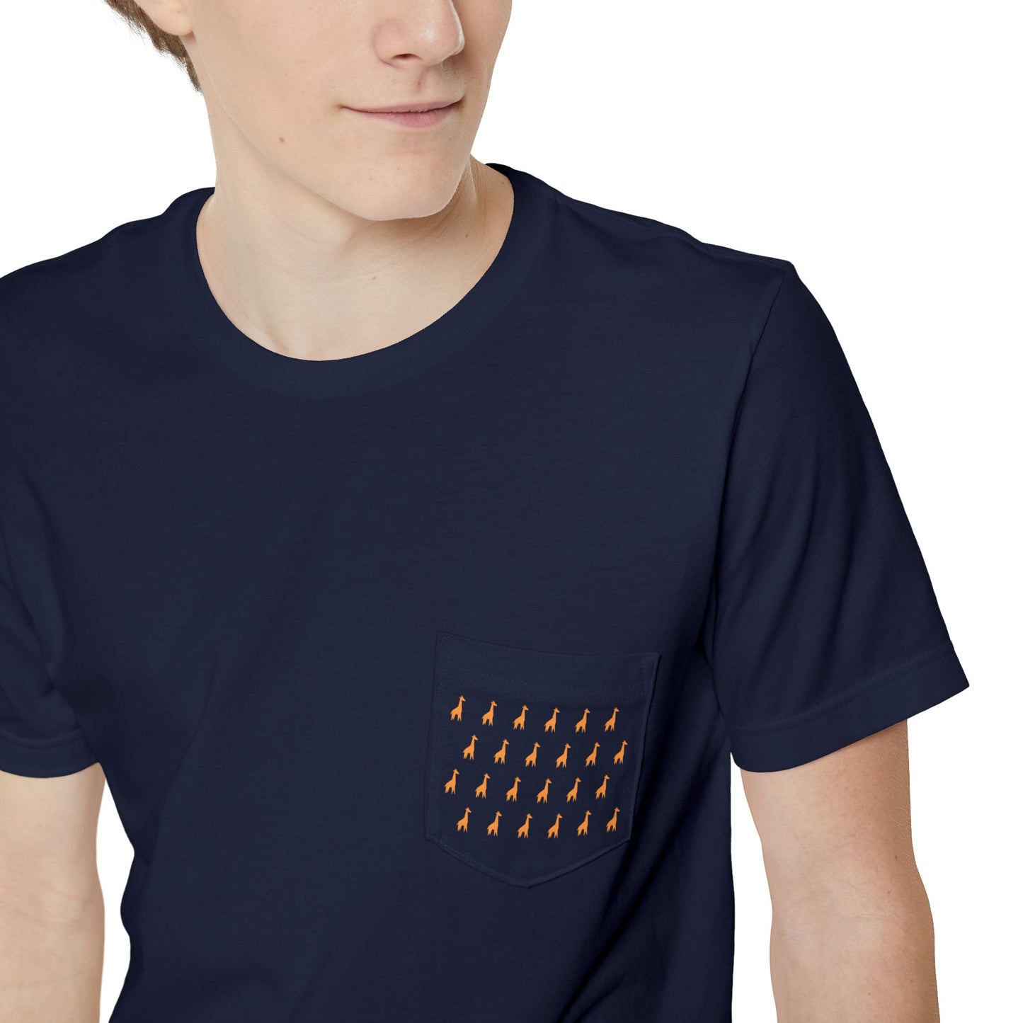 Minimal Giraffe Pocket T-Shirt | Pocket Tee, Giraffe Pattern